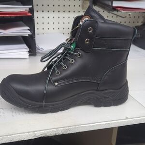 Black Work Safety Boot - Steel Toe Lace-Up